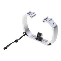 Diving Underwater Aluminum Selfie Monopod Mount Double-Arm Tray Handheld For  Action Camera Holder Bracket 1