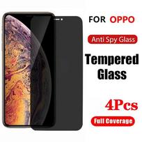4 vnt. Anti-Spy privatumo grūdintas stiklas OPPO A98 A78 A57 A18 A38 A58 A96 A16K A17 A17K A16 A77 A94 A15SA54A53A31A92A52A32A1 A9A7Reno 8T Ekrano apsauga OPPO A12 juoda