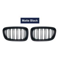 High Quality Car Front Bumper Kidney Grille For BMW 1 Series F20 F21 2011 2012 2013 2014 Replacement Double Slat Black Grilles matinė juoda spalva