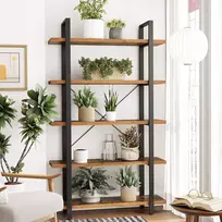 Koduva Knygų lentyna su 5 lentynų lygiais, medžio drožlių plokštė ir plienas, 33,5 x 105 x 177,5 cm