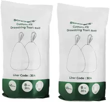 Koduva Maišeliai šiukšlėms su užtraukiama juosta, 30 l, 45 vnt., balti, HDPE, 52 x 74 cm
