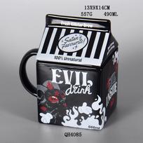 Magic Witch Cup Crucible Witch Potion Cup Black Ceramic Witch Mug Magic Coffee Cup 301-400ml