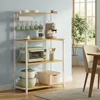 Koduva Pastatoma virtuvės lentyna su 4 lygiais, 80 x 40 x 140 cm, medžio drožlių plokštė ir plienas