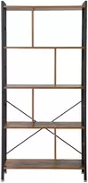 Koduva Knygų lentyna, 5 pakopų, 74 x 30 x 154,5 cm, medžio drožlių plokštė ir plienas