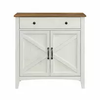 Koduva Virtuvinė spintelė su stalčiumi, 40 x 80 x 80 cm, MDF ir plienas, balta-ruda