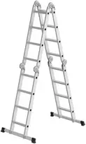 Koduva Daugiafunkcės kopėčios, 16 pakopų, aliuminės, sidabrinės, 430,7 cm, apkrova iki 150 kg