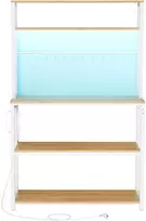 Koduva Virtuvės lentyna su LED apšvietimu, reguliuojamomis lentynomis ir 8 kabliukais, 40 x 80 x 168,4 cm