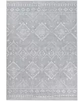 Koduva Boho kilimas, 160 x 230 cm, poliesteris ir veltinis, tamsiai pilkai rusvas