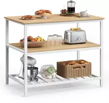 Koduva Virtuvės lentyna, 60 x 100 x 90 cm, medžio drožlių plokštė ir plienas, ąžuolo ir balta