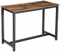 Koduva Baro stalas, 120 x 60 x 90 cm, medžio drožlių plokštė ir geležis, tamsiai rudas