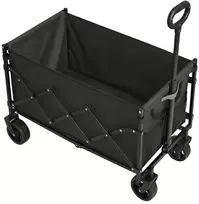 Koduva Sulankstomas transportavimo vežimėlis su rankena, 4 sustiprinti ratai, juodas, 49,5 x 79,5 x 90,5 cm