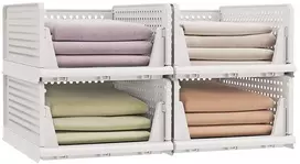 Koduva Sudedamas spintos organizatorius, 4 vnt., baltas, PP plastikas, 43 x 33 x 18,5 cm