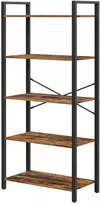 Koduva Pastatoma daiktų lentyna su 5 lentynomis, 66 x 30 x 153 cm, medžio drožlių plokštė ir plienas