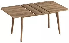 Koduva Išskleidžiamas valgomojo stalas, medžio drožlių plokštė, plienas, medaus rudos spalvos, 85 x 140/160/180 x 76,2 cm