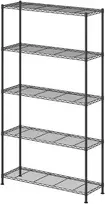 Koduva Metalinė pastatoma lentyna garažui, 5 aukštų, reguliuojamos lentynos, 30 x 90 x 161 cm, juoda