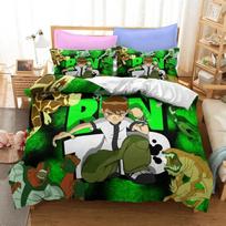 Ben Alien Force Duvet Cover with Pillowcase 3D Cartoon Print Decoration Comfort Suit Teen & Child Soft and breathable bedding 135x200cm