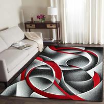 Nordic Style  Area Rug Abstract Geometric Carpet Non-Slip Washable Carpet for Living Room Bedroom and Home Decor Floor Mat 60*90cm