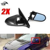 1992-1995 Honda Civic EG 2-Door Rearview Mirror, Blue Decorative Modification Gloss Black EG [Pair]
