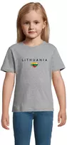 Vaikiški pilki marškinėliai Lithuania (juodas)