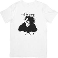 The Cure muzikos T-shirt vyrams ir moterims, kokybiška medvilninė, balta. XL
