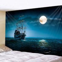 Nautical tapestry pirate ship wall hanging psychedelic decoration aesthetics living room bedroom dormitory wall decoration 90x75cm