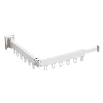 Good-Black Aluminum Retractable Clothes Hanger, 2-Fold Wall Mounted Drying Rack, Space-Efficient Design For Indoor & Outdoor Use balta
