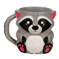Raccoon Ice Cream Pint Holder with Hidden Snack Drawer Spoon Reusable Pint Sleeve for 16oz Ice Cream Soda Beer Cans A rožinė raudona spalva