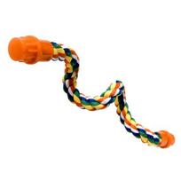 40/55/80cm Pet Bird Parrot Stand Cotton Rope Bar Hanging Cage Climbing Chew Toy 55cm įvairiaspalvis