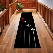 Inspirational Aviation Long Runner Rug  Follow Your Dreams  Durable Non-slip Corridor Mat Stylish Carpet for Hallway Entryway 40X120CM