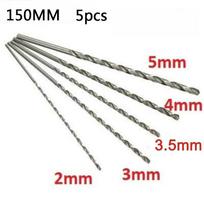 High Quality Extra Long Drill Bit Set 5Pcs HSS High Speed Steel Bits Suitable for Electric Drills 2mm 3mm 35mm 4mm 5mm China Mainland