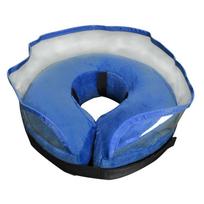 Adjustable Inflatable Dog Cone Collar Anti-licking Clear Shield Waterproof Fabric Soft Dog Neck Donut Comfortable To Wear S mėlyna