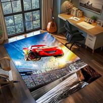 Movie Piston Cup Lightning McQueen Track Rug Carpet Large Area Rug Non Slip Washable Floor Mat Gamer Room Bedroom Home Decor 60x90cm