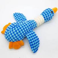 Creative Fun Duck Shape Dog Toy Teeth Cleaning Durable Quacking Pet Toys Dog Supplies Sound Puppy Molar Chew Toy Pet mėlyna