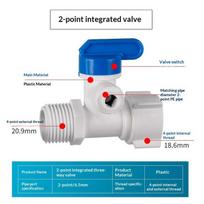 1/2'' Thread To 1/4 3/8 Tube Water Adapter Ro Feed Ball Valve Faucet Water Filter Reverse Osmosis System For Water Purifier Tap
