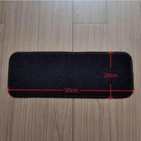 Universal Suede Rubber Non Slip Wire Loop Car Foot Mat Black Rear Middle (20X50Cm) Fixed Size