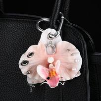 Kūrybingas Spalvingas Dirbtinis Gėlės Orchidėjos Lelijų Raktų Pakabukas Kuprinės Pakabinami Papuošalai Dovanos as the picture