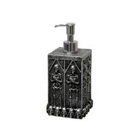 Decorative Liquid Soap Dispenser Bottle with Skeleton Design Press Pump Top Refillable Container for Bathroom or Kitchen Countertop Use gray
