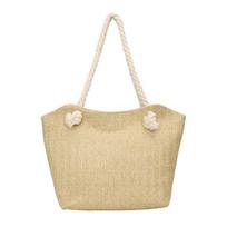 Straw Woven Tote Bag Shoulder Bag with Braided Rope Handles Summer Beach Tote Women Purse for Work Holiday Shopping chaki