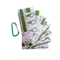 7Pcs/Set Knot Pocket Guide Cards with Carabiner 27 Classic Knots Reference Card Outdoor Camping Climbing Backpacking Rope Knot Tying Guide Sets