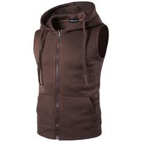 Summer Spring Autumn Men's Hooded Zipper Pocket Sleeveless Vest Coat Hoodie Zipper Men M ruda