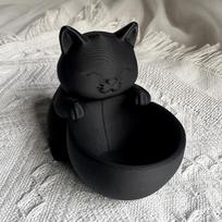 Cat-Shaped Pot With Drainage Holes - Unique Design For Succulents Cacti Small Flowers, Desktop Ornament For Bedroom Office