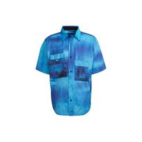 adidas Gradient Pocket Sports Short Sleeve Shirt Blue Men's HD4809 S
