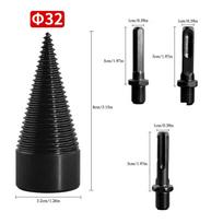 High Hardness Steel Firewood Splitter Drill Bit Hexagonal Shank Triangle Shank Wood Splitting Cone Round Shank Adjustable ruda