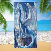 Ice Dragon Polyester Beach Towel Quick Dry Washable Outdoor Sport Towel 50X100cm