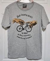 Cycology Shirt Mens Size Large Gray God Jesus Bike Tee Riding Grey Unisex T-Shirt S