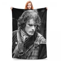 Jamie Fraser Outlander pledas flanelinis šiltas sofos metamas pledas namams miegamajam biurui lovatiesė antklodė 75X95CM