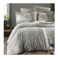 Premium satino patalynės komplektas Milena Beige, 6 dalių, 200 × 220 cm