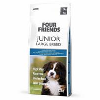 Four Friends junior large breed begrūdė sausas pašaras jauniems didelių veislių šunims su vištiena, 12 kg
