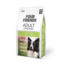 Four Friends Adult Chicken begrūdis sausas maistas suaugusiems šunims su vištiena, 3 kg