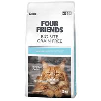 Four Friends Big Bite Grain Free begrūdis sausas maistas didelėms katėms su antiena, kalakutiena ir vištiena, 2 kg